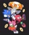Size: 988x1184 | Tagged: safe, artist:aries-ga2003, amy rose, knuckles the echidna, miles "tails" prower, sonic the hedgehog, echidna, fox, hedgehog, female, male, quartet, ring, solid background