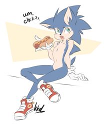 Size: 1497x1785 | Tagged: safe, artist:dullvivid, sonic the hedgehog, hot dog