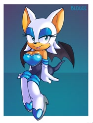 Size: 1200x1600 | Tagged: safe, artist:auntymoira, rouge the bat, solo