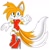 Size: 994x1024 | Tagged: safe, artist:† s a l t y _ ｋi ｗ i †, miles "tails" prower, assistant tails, bodysuit, gender swap, gloves, hair over one eye, heels, high heels, simple background, smile, solo, uekawa style, white background, zip