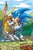 Size: 1332x2048 | Tagged: safe, artist:waniramirez, bunnie rabbot, sonic the hedgehog, bunnie x sonic, clouds, daytime, flower, holding each other, kiss, shipping, straight, tree