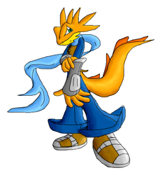 Size: 420x439 | Tagged: safe, artist:terrichance, oc, oc:terri drygun, bearded dragon, scarf