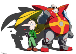 Size: 1200x857 | Tagged: safe, artist:kojiro-brushard, robotnik, snively robotnik, black sclera, yellow cross outfit