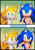 Size: 1000x1414 | Tagged: safe, artist:harooncookiez720, miles "tails" prower, sonic the hedgehog, duo, looking at each other, looking at viewer, panels, redraw, sweatdrop