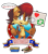 Size: 1024x1167 | Tagged: safe, artist:kojiro-brushard, sally acorn, chipmunk, dialogue, english text, female, rally 4 sally, sally's vest and boots, sign, solo, speech bubble, thumbs up