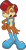 Size: 956x1815 | Tagged: safe, artist:alleaugh, sally acorn, hand on hip, lidded eyes, looking offscreen, mouth open, raised eyebrow, simple background, solo