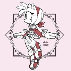 Size: 1060x1060 | Tagged: safe, artist:deiz2020, amy rose, looking offscreen