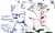 Size: 4096x2451 | Tagged: safe, artist:chilidog_16, artist:ronixdraws, amy rose, sonic the hedgehog, 30 days sonic, amy x sonic, chili dog, dialogue, english text, food, monochrome, shipping, stalking, straight, tree