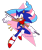 Size: 1152x1364 | Tagged: safe, artist:survivalstep, sonic the hedgehog, abstract background, bandana, binder, blushing, flag, pride, semi-transparent background, solo, trans male, trans pride, transgender