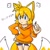 Size: 834x834 | Tagged: artist needed, safe, miles "tails" prower, human, :o, angry, anime, blushing, cigarette, eyelashes, fox ears, fox tail, hand on hip, holding something, hoodie, humanized, japanese text, leaning in, looking at viewer, mouth open, partially humanized, shorts, simple background, solo, standing, this will end in pain, white background