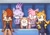 Size: 837x588 | Tagged: safe, artist:maibeibi02, amy rose, blaze the cat, cream the rabbit, marine the raccoon, sally acorn, group