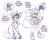 Size: 2048x1639 | Tagged: dead source, safe, artist:webbisnekki, charmy bee, miles "tails" prower, aged up, blushing, chaails, claws, dialogue, duality, duo, ear fluff, english text, gay, gloves off, goggles on head, looking up, monochrome, older, shipping, simple background, sketch, standing, thinking, thought bubble, white background