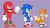 Size: 1920x1080 | Tagged: safe, artist:justin61894350, knuckles the echidna, miles "tails" prower, sonic the hedgehog, sonic the hedgehog 2 (2022), purple background, simple background, smile, standing, team sonic, trio