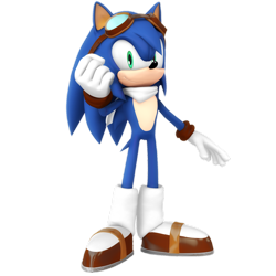 Size: 1280x1280 | Tagged: safe, artist:nibroc-rock, paulie the hedgehog, hedgehog, 3d, male, simple background, solo, sonic the hedgehog (shogakukan), transparent background