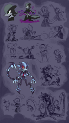 Size: 1602x2838 | Tagged: safe, artist:knockabiller, blaze the cat, maria robotnik, mephiles the dark, shadow the hedgehog, silver the hedgehog, cat, hedgehog, human, skunk, sonic the hedgehog (2006), character sheet, female, male, redesign, species swap