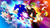 Size: 5760x3240 | Tagged: safe, artist:nibroc-rock, artist:xenoko, amy rose, blaze the cat, e-123 omega, infinite the jackal, jet the hawk, knuckles the echidna, metal sonic, miles "tails" prower, robotnik, rouge the bat, shadow the hedgehog, silver the hedgehog, sonic the hedgehog, bat, bird, cat, echidna, fox, hedgehog, human, jackal, sonic forces, 3d, collaboration, everyone is here, female, group, hawk, male, poster, robot, sonic riders