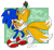 Size: 991x903 | Tagged: dead source, safe, artist:devotedsidekick, miles "tails" prower, sonic the hedgehog, fox, hedgehog, 2016, abstract background, blushing, christmas, cute, duo, eyes closed, featured image, gay, gloves, holding each other, holding something, hugging, mistletoe, mouth open, semi-transparent background, shipping, shoes, shoes off, signature, socks, sonabetes, sonic x tails, standing, tailabetes