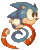 Size: 395x495 | Tagged: safe, artist:cortoony, sonic the hedgehog, hedgehog, sonic the hedgehog 2, 2015, animated, beta animation, brown eyes, classic sonic, classic style, clenched fist, frown, gif, gloves, infinite loop, pencilwork, redraw, running, shoes, simple background, socks, solo, transparent background