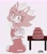 Size: 2013x2313 | Tagged: safe, artist:corescorner, oc, oc:hilda the hyena, hyena, cake, grey background, simple background, solo