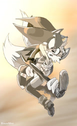 Size: 1024x1664 | Tagged: safe, artist:twisted-wind, miles "tails" prower, sonic the hedgehog, fox, hedgehog, abstract background, female, gender swap, half r63 shipping, male, shipping, sonic x tails, straight, twisted sonic, twisted tails