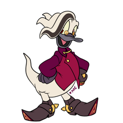 Size: 650x650 | Tagged: safe, artist:kaedekuyuki, dr. starline, ducktales, platypus, simple background, solo, style emulation, transparent background, what has science done