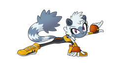 Size: 1954x1003 | Tagged: safe, artist:sarkenthehedgehog, tangle the lemur, lemur, simple background, solo, transparent background