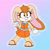 Size: 1280x1285 | Tagged: safe, artist:bubbleszap, cream the rabbit, rabbit, solo