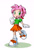 Size: 998x1470 | Tagged: safe, artist:rcase, amy rose, human, classic amy, clenched fist, female, humanized, partially humanized, solo