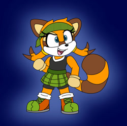 Size: 1280x1276 | Tagged: safe, artist:bubbleszap, marine the raccoon, older, solo