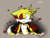 Size: 468x360 | Tagged: artist needed, source needed, safe, artist:nannelflannel, miles "tails" prower, fox, sonic forces, alignment swap, chest fluff, clenched teeth, digital static, every tail has two sides, evil, evil tails, floppy ears, glitch, gloves, gradient background, heterochromia, infinite tails, kitsune, looking at viewer, male, mind control, red sclera, scared, shocked, shrunken pupils, signature, simple background, solo, standing, white fur, white gloves, white tipped tail, yellow fur