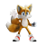 Size: 1280x1280 | Tagged: safe, artist:soniconbox, miles "tails" prower, fox, clenched fist, gloves, looking at viewer, male, movie style, shoes, simple background, smile, smiling at viewer, socks, solo, standing, transparent background, waving, waving at viewer, youtube link in description