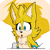 Size: 3402x3402 | Tagged: dead source, safe, artist:justsomeidiotonline, skye prower, fox, chest fluff, ear fluff, flying, gloves, icon, looking offscreen, male, mouth open, simple background, solo, spinning tails, transparent background, worried