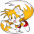 Size: 5375x5500 | Tagged: safe, artist:kidd-kai, miles "tails" prower, fox, 2022, chest fluff, flying, gloves, looking at viewer, male, modern tails, mouth open, salute, shoes, simple background, socks, solo, sonic channel, spinning tails, style emulation, transparent background, uekawa style