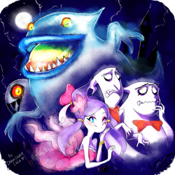 Size: 2449x2449 | Tagged: safe, artist:drawloverlala, king boom boo, lah, female, ghost, group, male, sonic: night of the werehog, su, uh