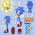 Size: 3358x3358 | Tagged: safe, artist:roycecookerart, oc, oc:sonimi the hedgehog, back quills, solo, super form, treads, wagging finger, watermark, wink