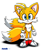 Size: 508x620 | Tagged: safe, artist:foxtails, miles "tails" prower, fox, 2005, :3, aged down, bracelet, colored ears, cute, front view, gloves, jet anklet, looking at viewer, male, shoes, simple background, smile, smiling at viewer, socks, solo, standing, tailabetes, white background, younger