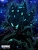 Size: 1536x2048 | Tagged: safe, artist:sethwijez, sonic the hedgehog, sonic frontiers, 2023, abstract background, blue sclera, clenched teeth, cyber form, cyber sonic, logo, looking at viewer, male, reaching towards the viewer, solo, sonic frontiers: final horizon, text