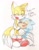 Size: 1280x1655 | Tagged: safe, artist:esbelle, miles "tails" prower, sonic the hedgehog, fox, hedgehog, 2017, birthday, blushing, classic sonic, crying, cute, dawww, duo, english text, heart, hugging, male, modern tails, mouth open, signature, smile, sonabetes, standing, tailabetes, tears, tears of happiness, traditional media