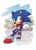 Size: 640x900 | Tagged: safe, artist:darknoiseuk, sonic the hedgehog, hedgehog, looking at viewer, male, running, scarf, solo