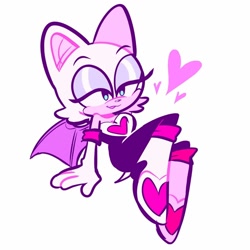 Size: 2000x2000 | Tagged: safe, artist:gooomys, rouge the bat, 2020, heart, rougabetes, rouge's heart top, white background