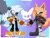 Size: 4000x3000 | Tagged: safe, artist:buddyhyped, tangle the lemur, whisper the wolf, lemur, wolf, duo, female, older, smile