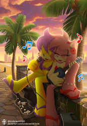 Size: 505x731 | Tagged: safe, artist:underworldcircle, amy rose, mina mongoose