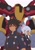 Size: 1441x2048 | Tagged: safe, artist:hallsth_eien, e-123 omega, rouge the bat, shadow the hedgehog, human, g.u.n logo, humanized, robot, tan skin, team dark, trio