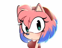 Size: 3850x2975 | Tagged: safe, artist:mimiipyon, amy rose, blue highlights