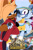 Size: 2012x3072 | Tagged: safe, artist:buddyhyped, tangle the lemur, whisper the wolf, lemur, wolf, the murder of sonic the hedgehog, arm around shoulders, duo, english text, female, lesbian, logo, shipping, smile, style emulation, tangle x whisper, tmosth style