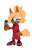 Size: 1963x3072 | Tagged: safe, artist:buddyhyped, whisper the wolf, wolf, the murder of sonic the hedgehog, clothes, female, holding something, microphone, one eye closed, simple background, solo, style emulation, tmosth style, transparent background