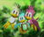 Size: 225x188 | Tagged: safe, flicky, sonic adventure, 3d, brian, daisy, family, lily, looking at viewer, screencap, trio