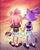Size: 1080x1350 | Tagged: safe, artist:quint_doodles, amy rose, blaze the cat, cat, hedgehog, 2021, amy x blaze, back view, backlighting, cute, duo, female, females only, from behind, holding hands, lesbian, looking at something, phone, shipping