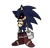 Size: 600x580 | Tagged: semi-grimdark, artist:surgepop, sonic the hedgehog, oc, oc:surge!curse, hedgehog, black sclera, blood, boots, no mouth, scars, top surgery scars