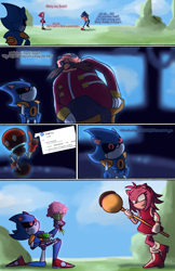 Size: 3000x4624 | Tagged: safe, artist:seaweedrain, amy rose, metal sonic, orbot, robotnik, sonic the hedgehog